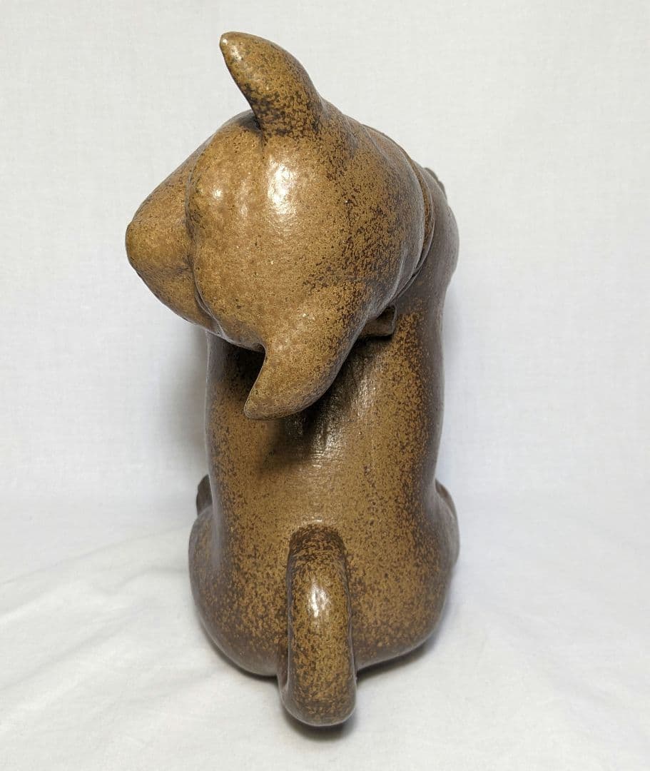 岡山県重要無形文化財 浦上善次 備前焼 甲戌 共箱共布栞 干支置物 犬 イヌ