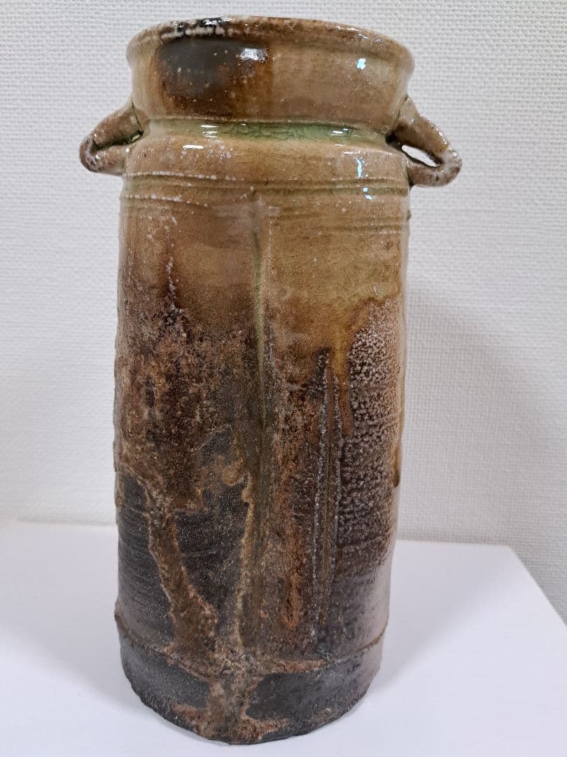 耳付花入 信楽名品 今井康人作 陶芸