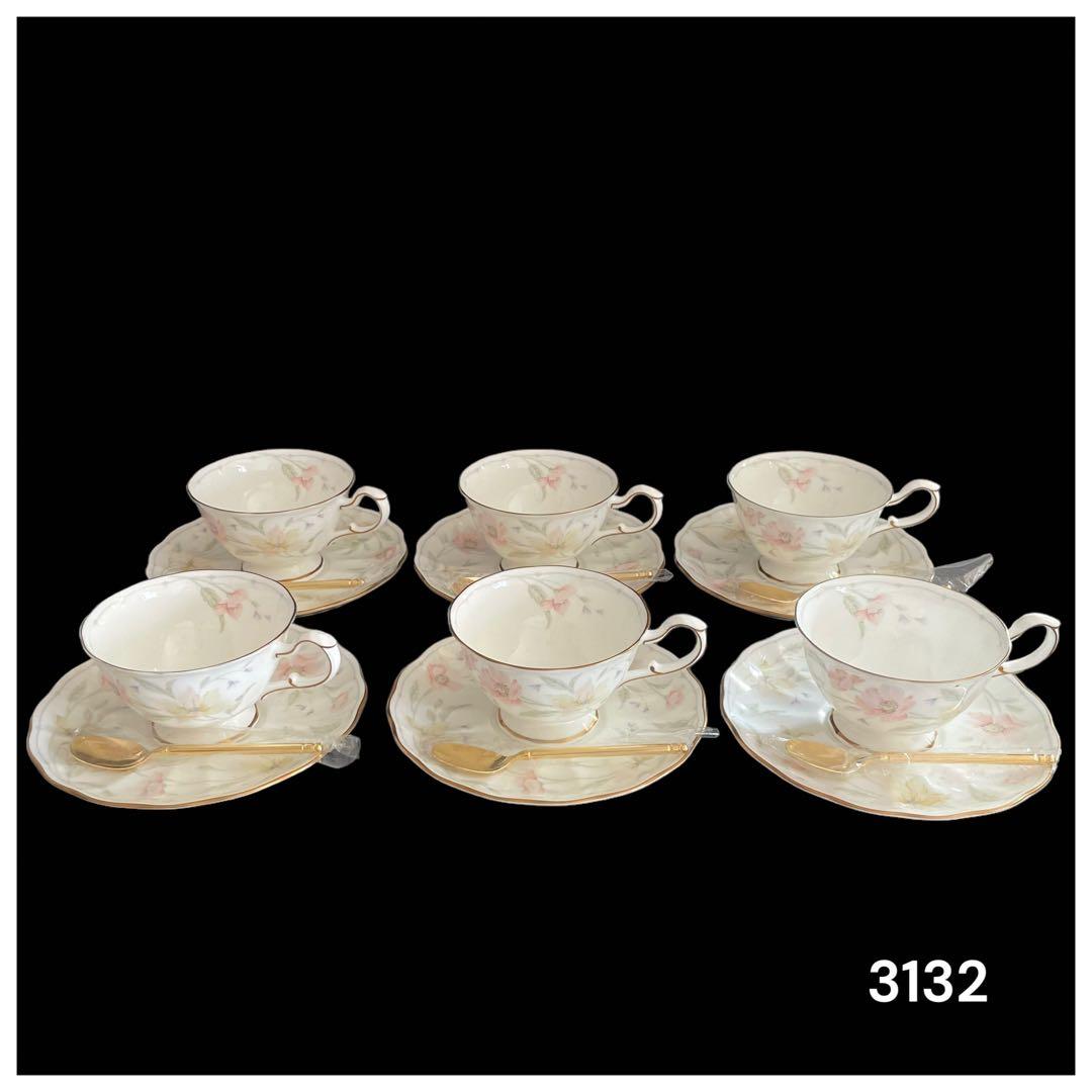 ナルミ ボーンチャイナ カップ&ソーサー 6客 ティースプーン6本 - メルカリ