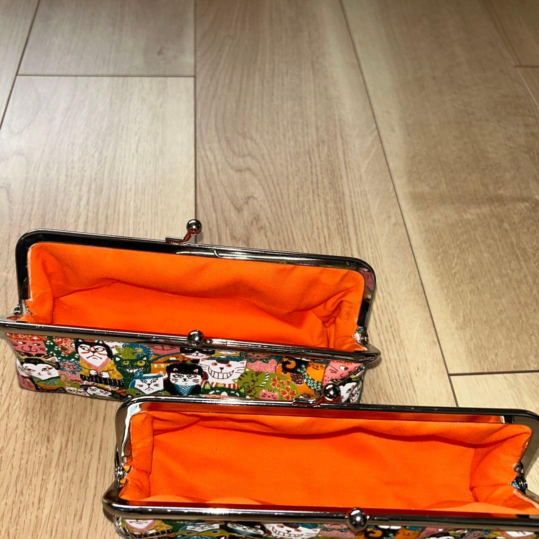 ハンドメイドがま口ペンケース＆メガネケース　歌舞伎猫柄　十三郎様確認用