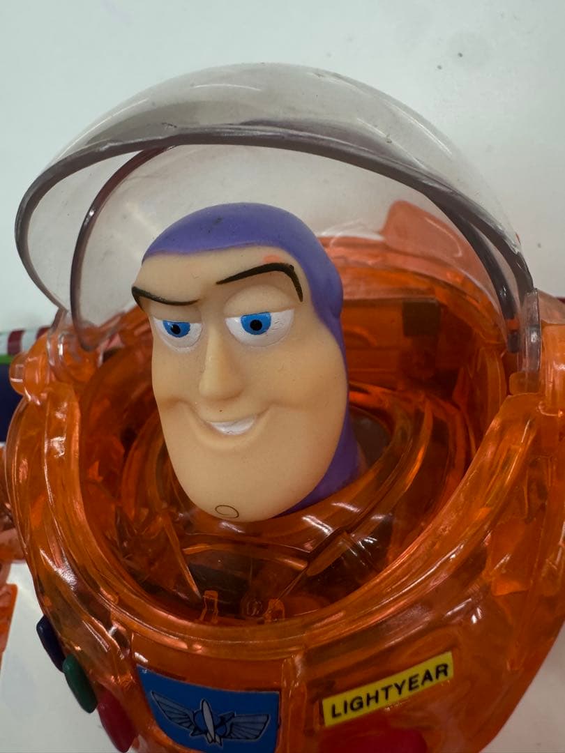 バズ・ライトイヤー クリアフィギュア トーキング　クリアー　オレンジ　実働