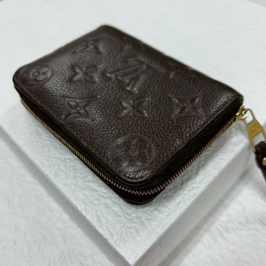 【極美品】ルイヴィトン　ジッピー　パース　アンプラント　ダークブラウン