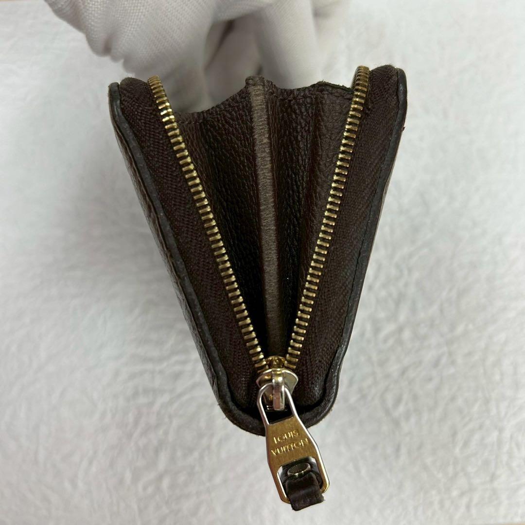 【極美品】ルイヴィトン　ジッピー　パース　アンプラント　ダークブラウン