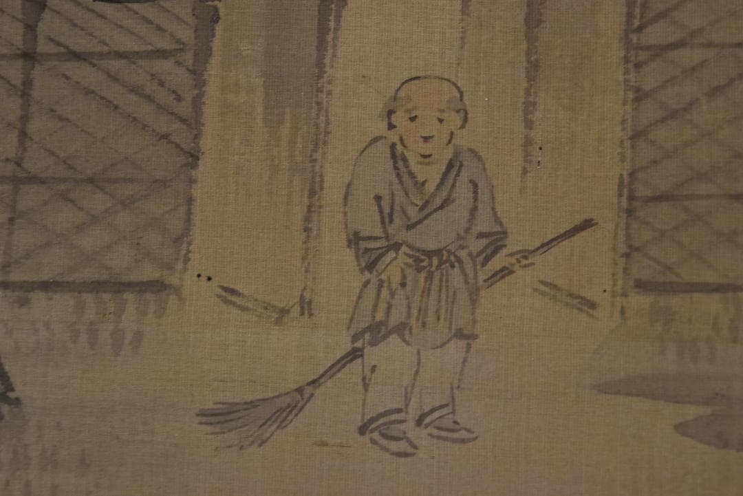 【真作】岡本豊彦/梅花佳趣図/山水人物図/掛軸☆宝船☆Z-670