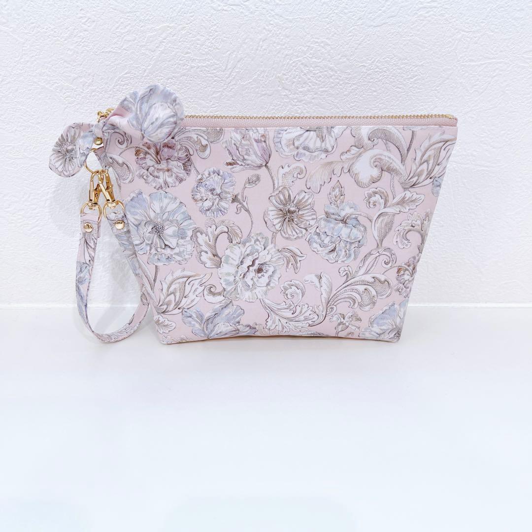 【K☆様お取置き専用ページ】リバティアレクサンダーマープル　ストラップ付きポーチ