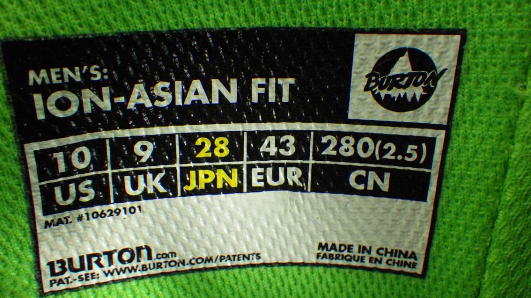 ラ*郎様 731/Burton Ion-Asian Fit バートンスノボブーツ