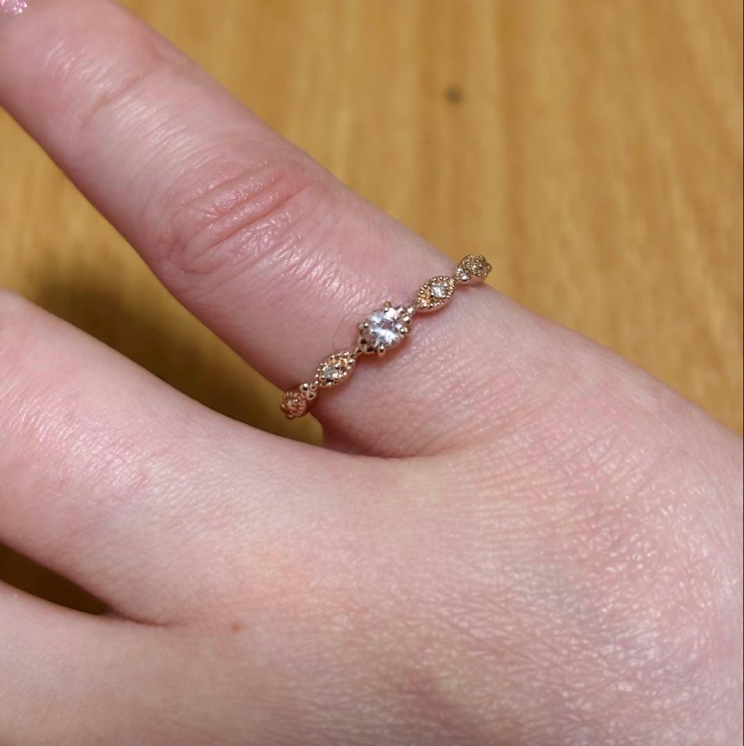 ジュエリーツツミ モルガナイト・ダイヤモンドリング12号