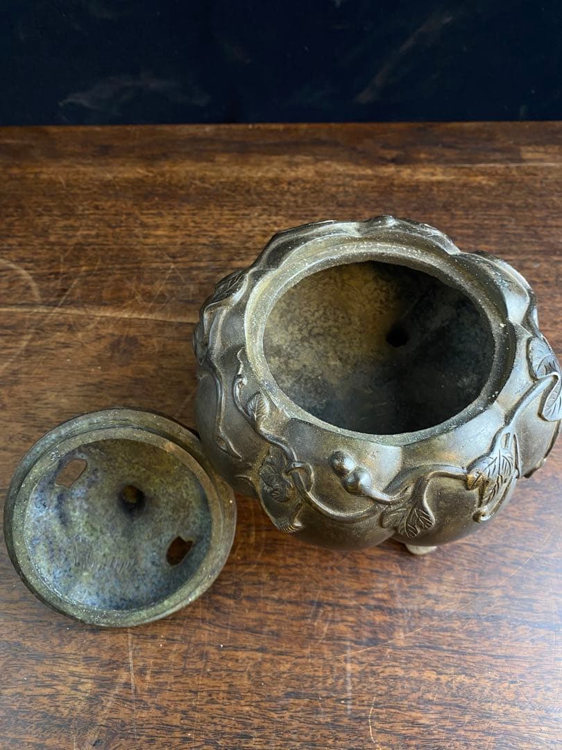 カボチャ型 銅香炉