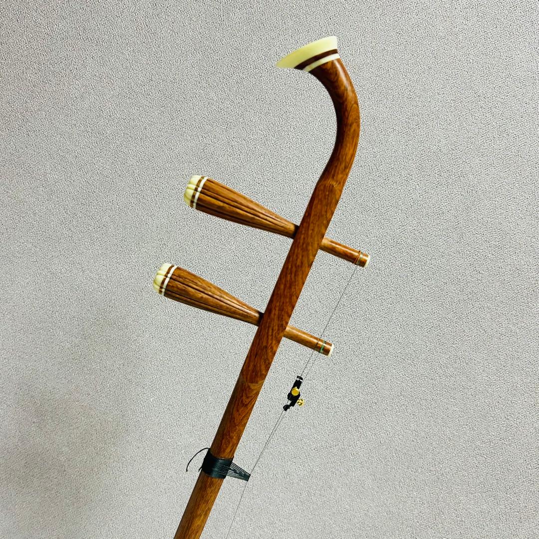 【高級品】十三堂楽器 紅木二胡 本革 ヘビ皮 中国 民族楽器 紅木