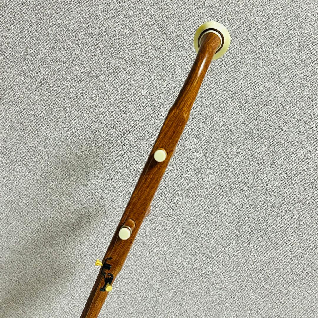 【高級品】十三堂楽器 紅木二胡 本革 ヘビ皮 中国 民族楽器 紅木