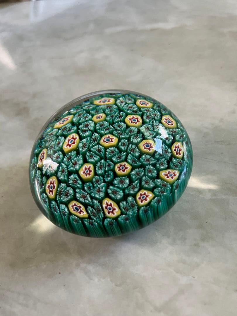 MURANO ベネチアングラス ペーパーウェイト イタリア製 ミルフィオリ