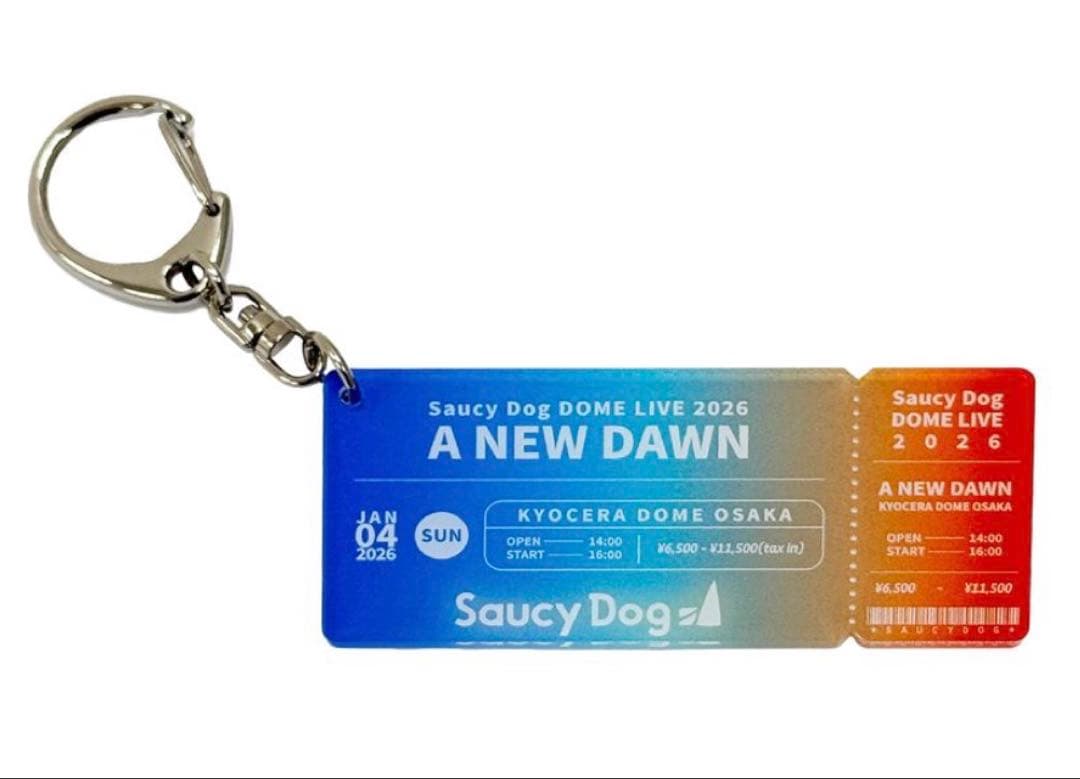 Saucy Dog 京セラドーム A NEW DAWN チケットキーホルダー - メルカリ