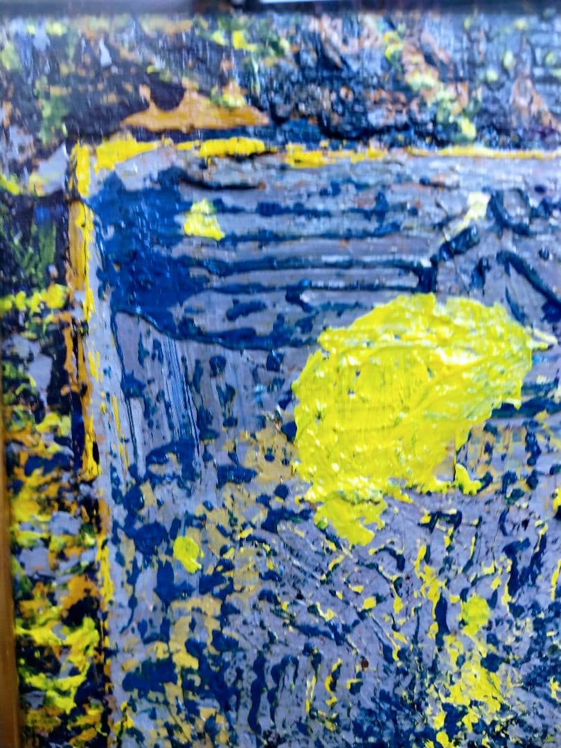 佐野金継 「夜の公園」 絵画 油絵