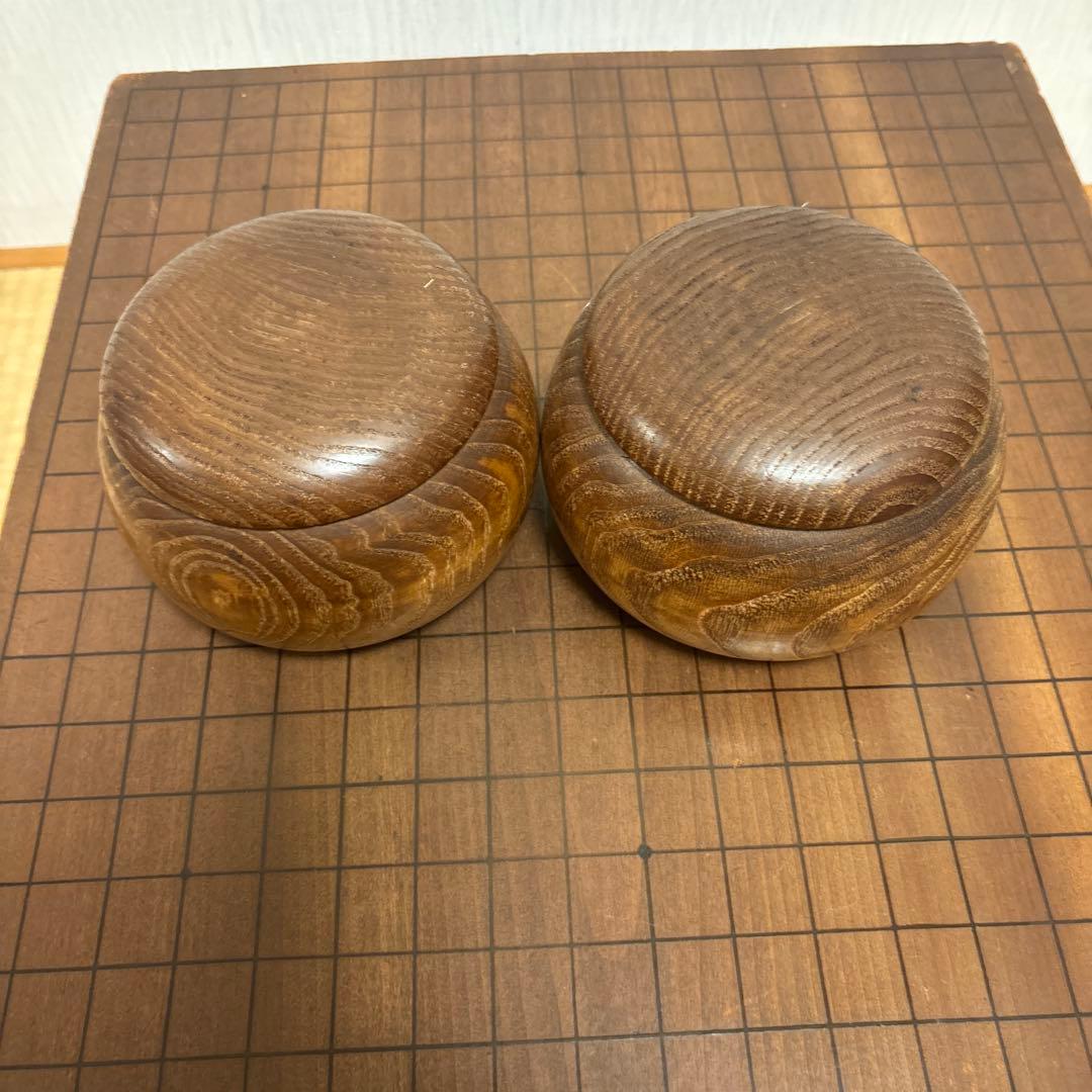 高級 国産 木製囲碁盤と碁石セット