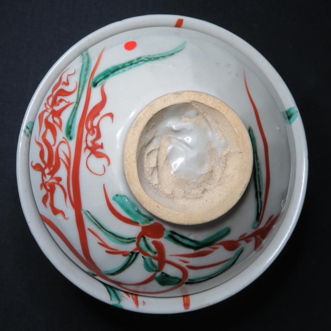 犬山焼 蓋物 2客 歪み 甘手 窯傷 時代物 明治 大正