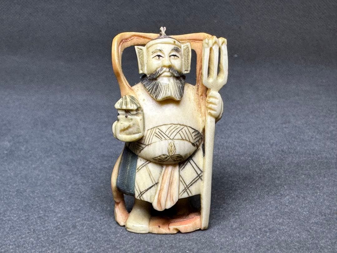 極上 根付 和装小物 古美術品 置物 彫刻 細密細工 骨董 アンティーク