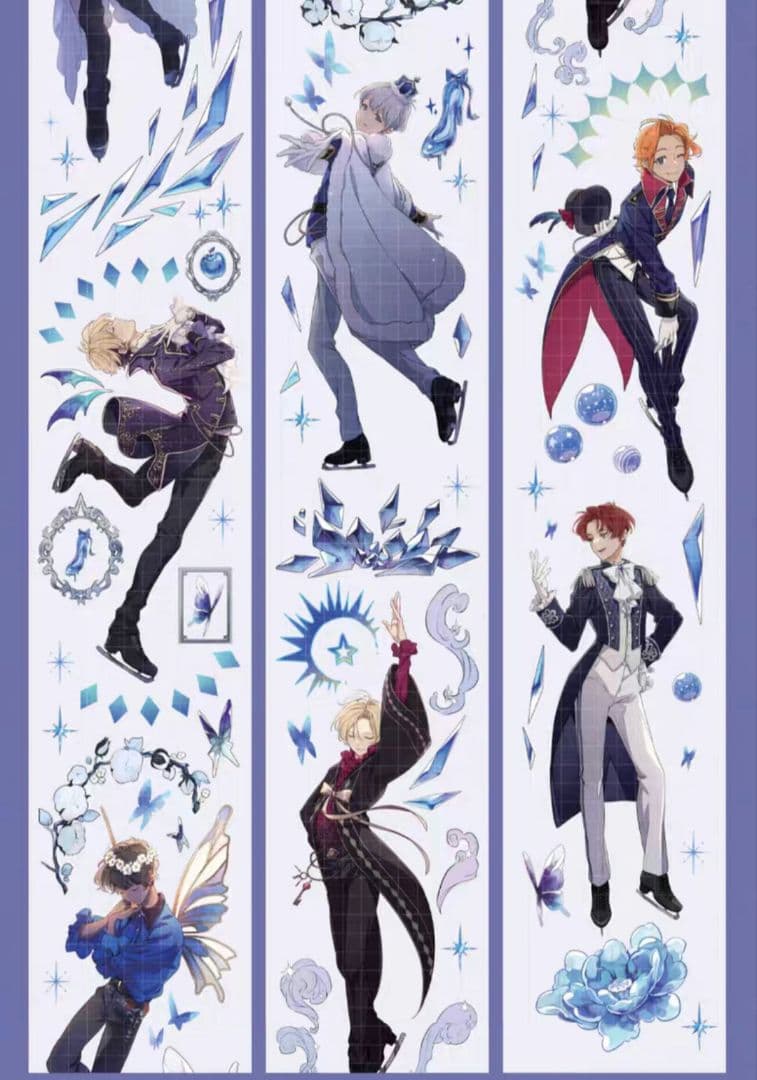 巻売 550☆ 海外 マスキングテープ マステ PET 装飾 人物 銀ホロ