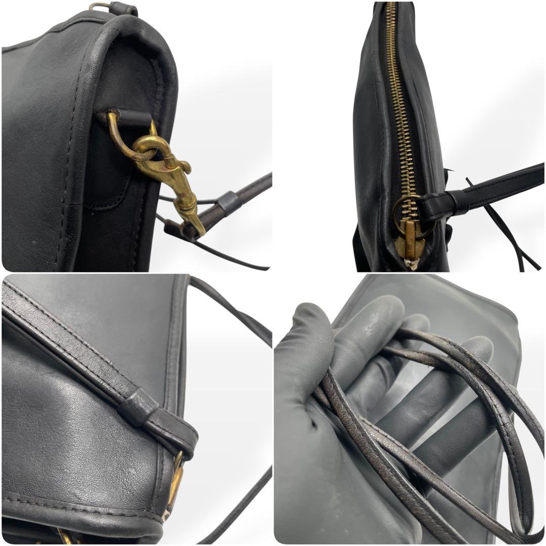 良品　希少　COACH オールドコーチ　2way ショルダーバッグ　USA製　黒