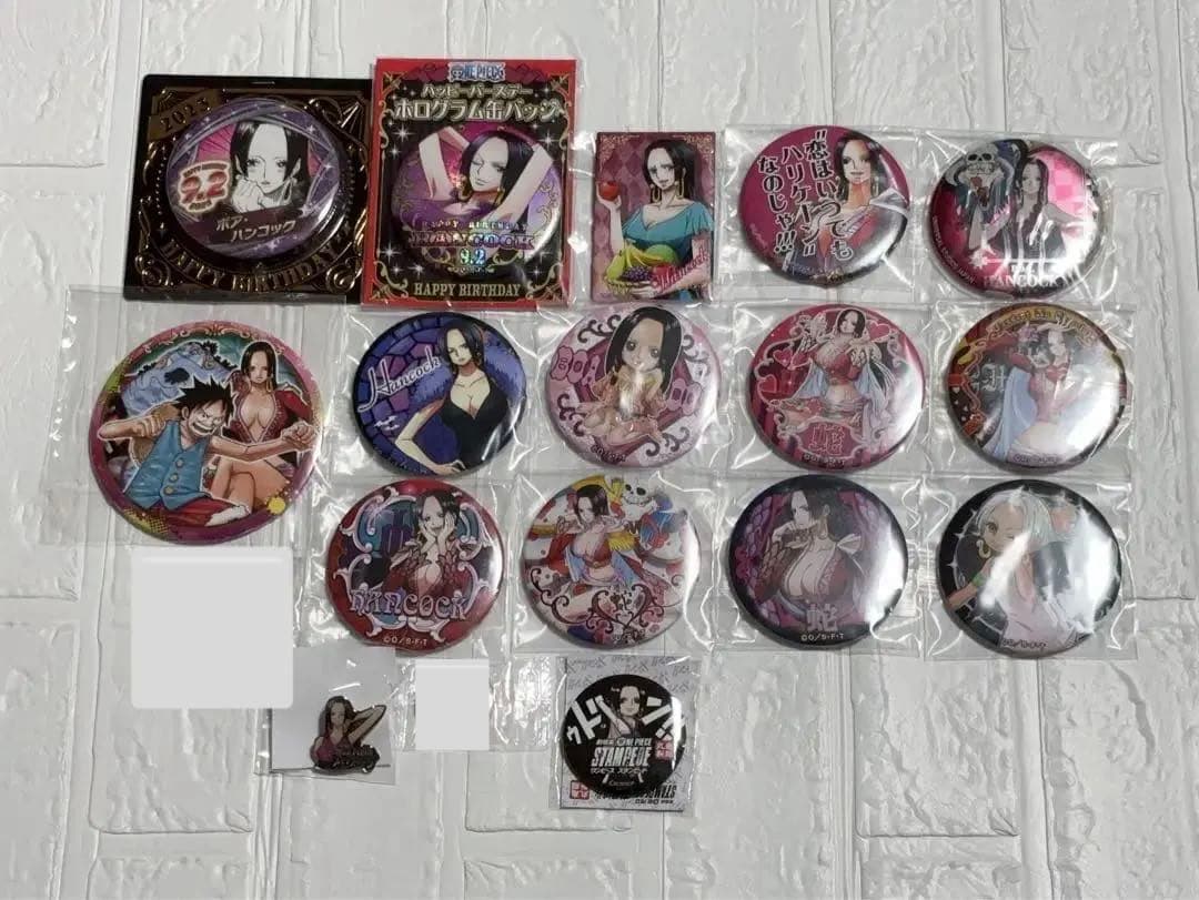 ハンコック　缶バッジ　ワンピース　まとめ売り all faces 缶バッジ ONE PIECE ハンコック 未開封 all faces 缶バッジ