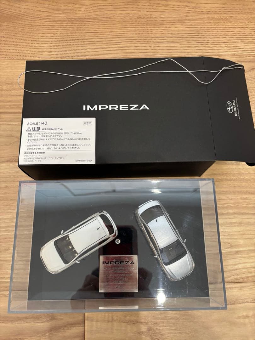 非売品　SUBARU 成約記念品 スバルインプレッサ　1/43 ミニカー