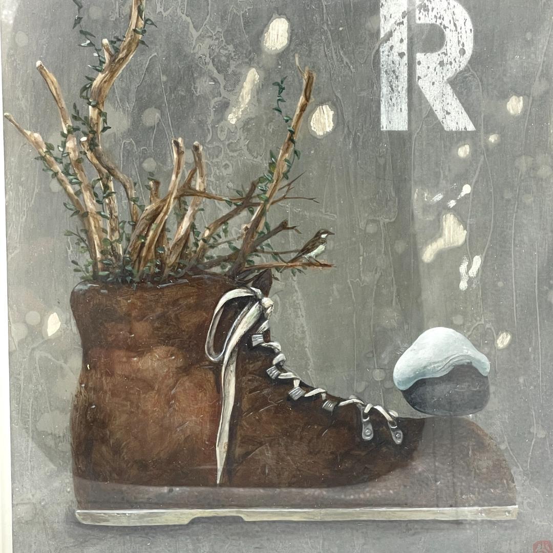 濱田尚吾 旅の記憶（右） アクリル画 額装