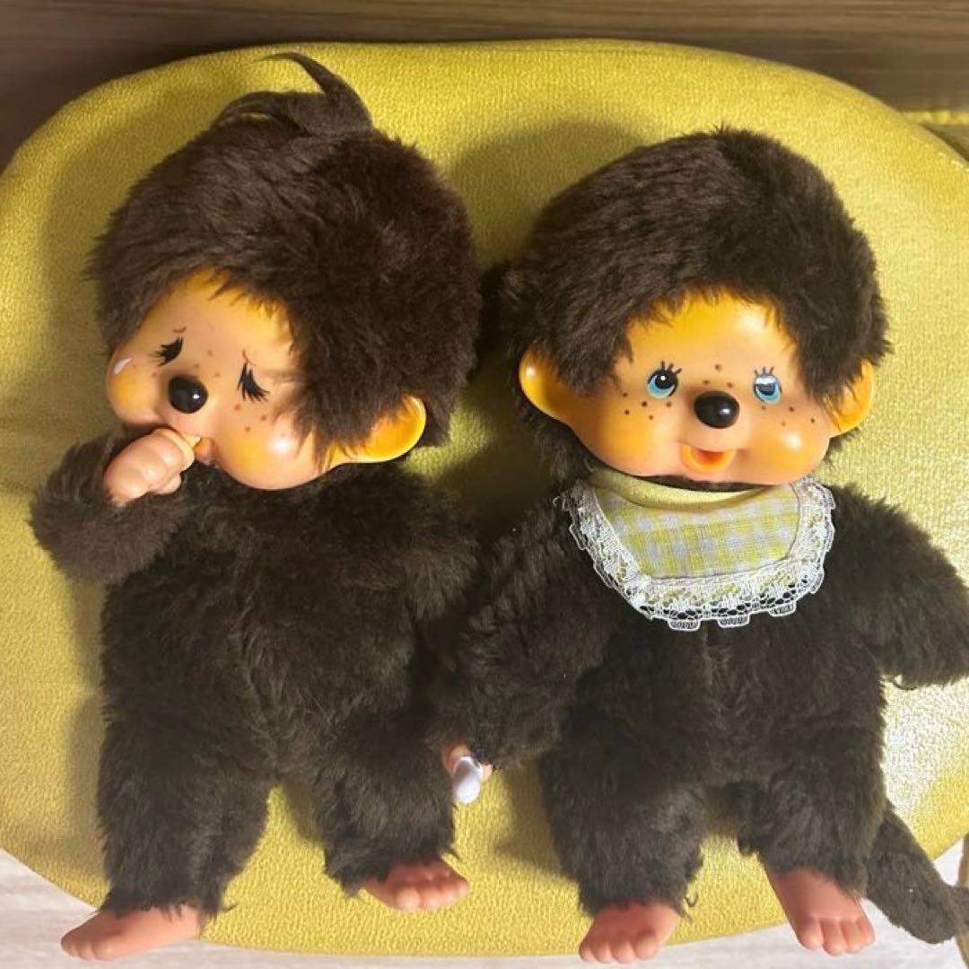初代モンチッチ　ぬいぐるみ　二体セット　旧タグ