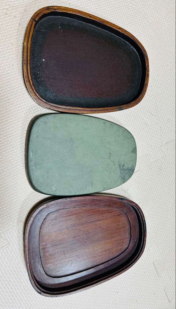 中国 古硯　清時代　緑端渓硯　書道具