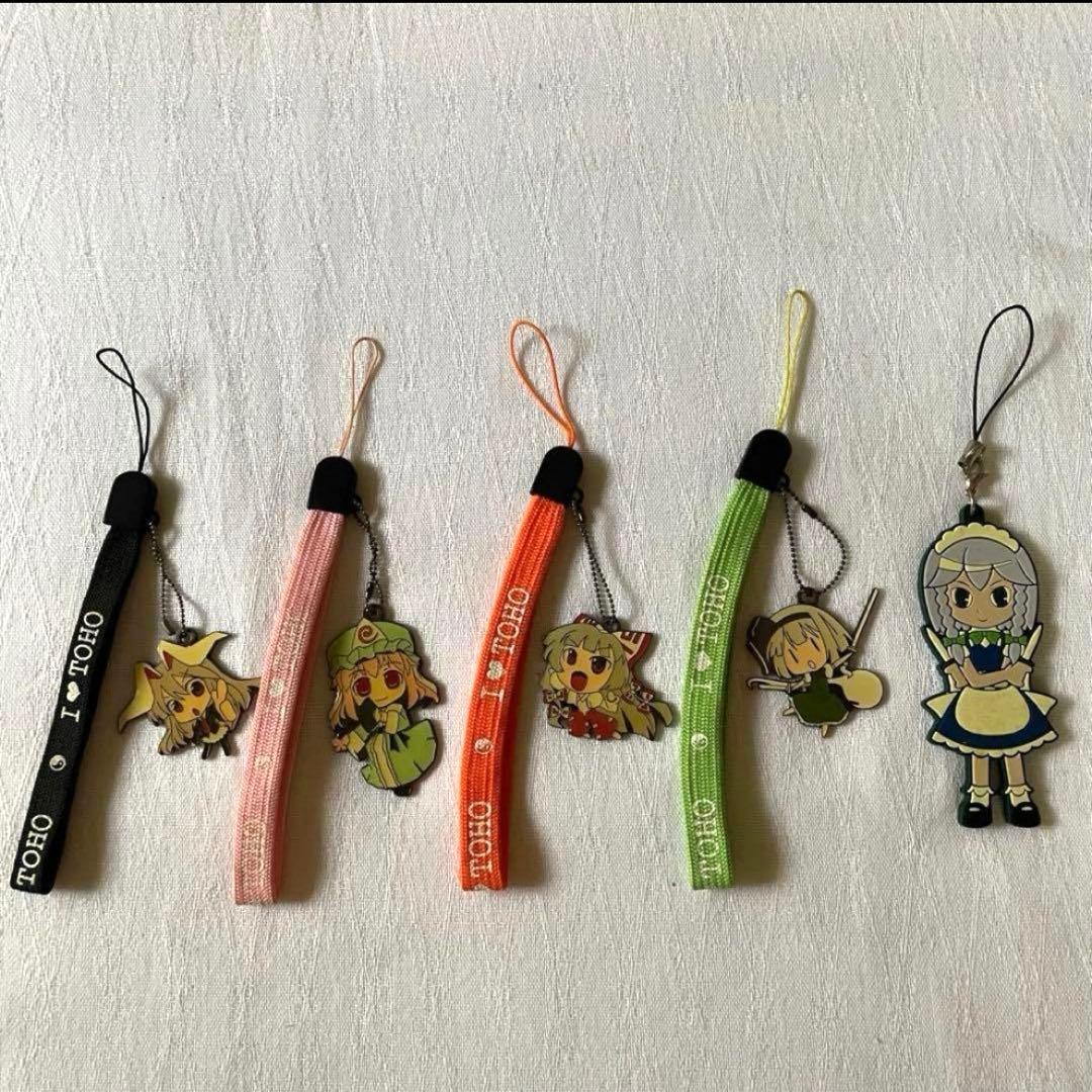 東方Project 鈴仙 咲夜 幽々子 妖夢　ラバーストラップ　コレクション