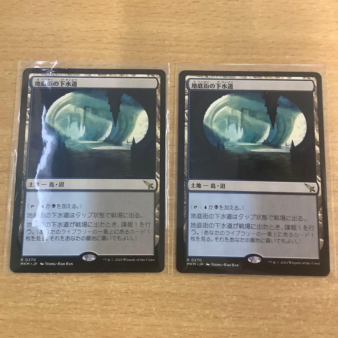 MTG 地底街の下水道 日本語 2枚セット MTG 地底街の下水道 日本語 2枚セット MTG 地底街の下水道 日本語 2枚