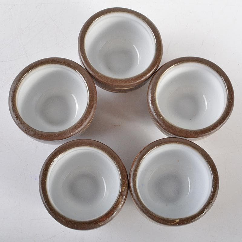 常滑　伸康焼　練込　ミニチュア茶器揃　桐箱　V　R5401