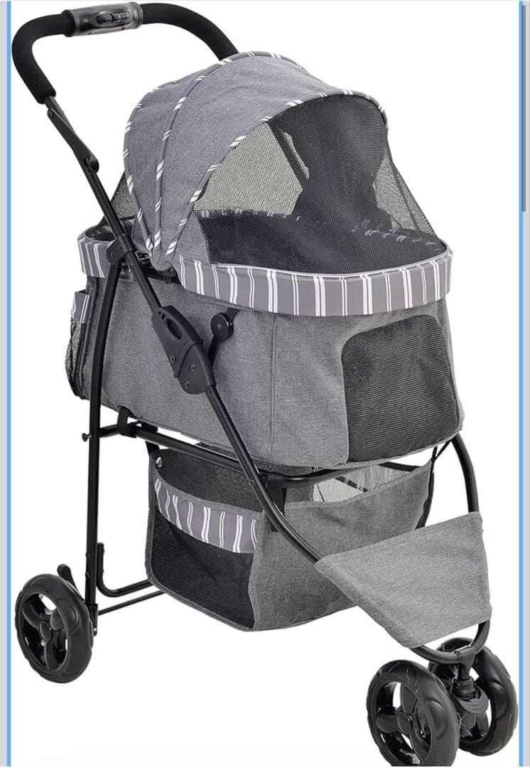 【新品】わんわんカート スマートハンディ 犬用バギー わんわんカート ジェックス スマートハンディ Safety デニム柄［同梱