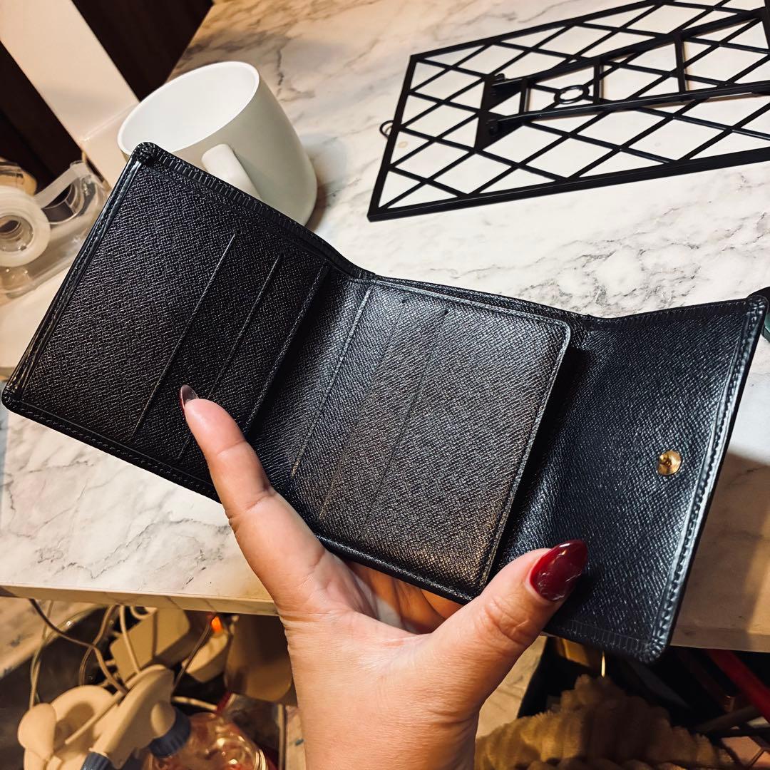 LV 三つ折り財布 エピポルトモネビ エカルトクレディ M63484 黒 337