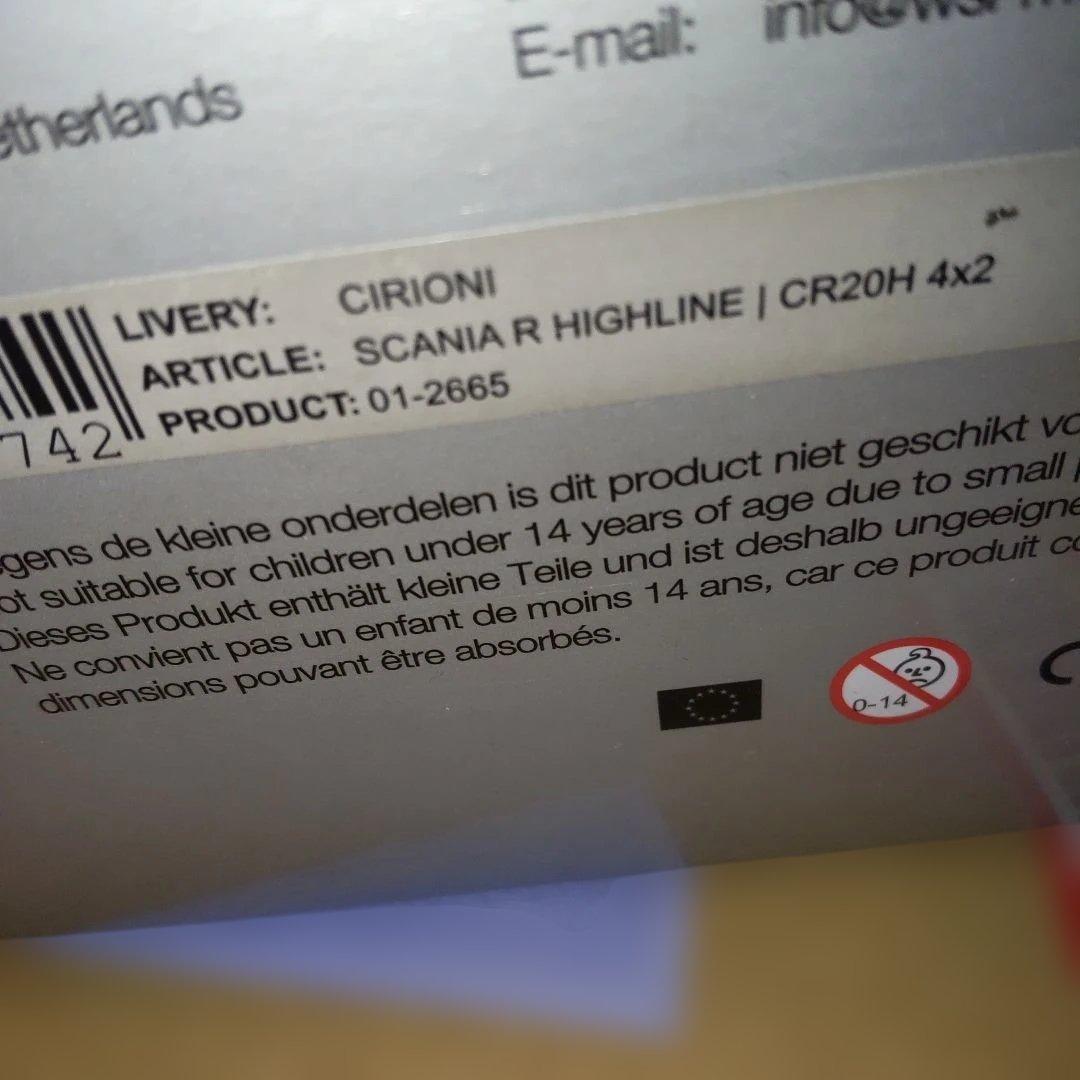 WSI MODELS スカニア R ハイライン CR20H 4×2 1/50