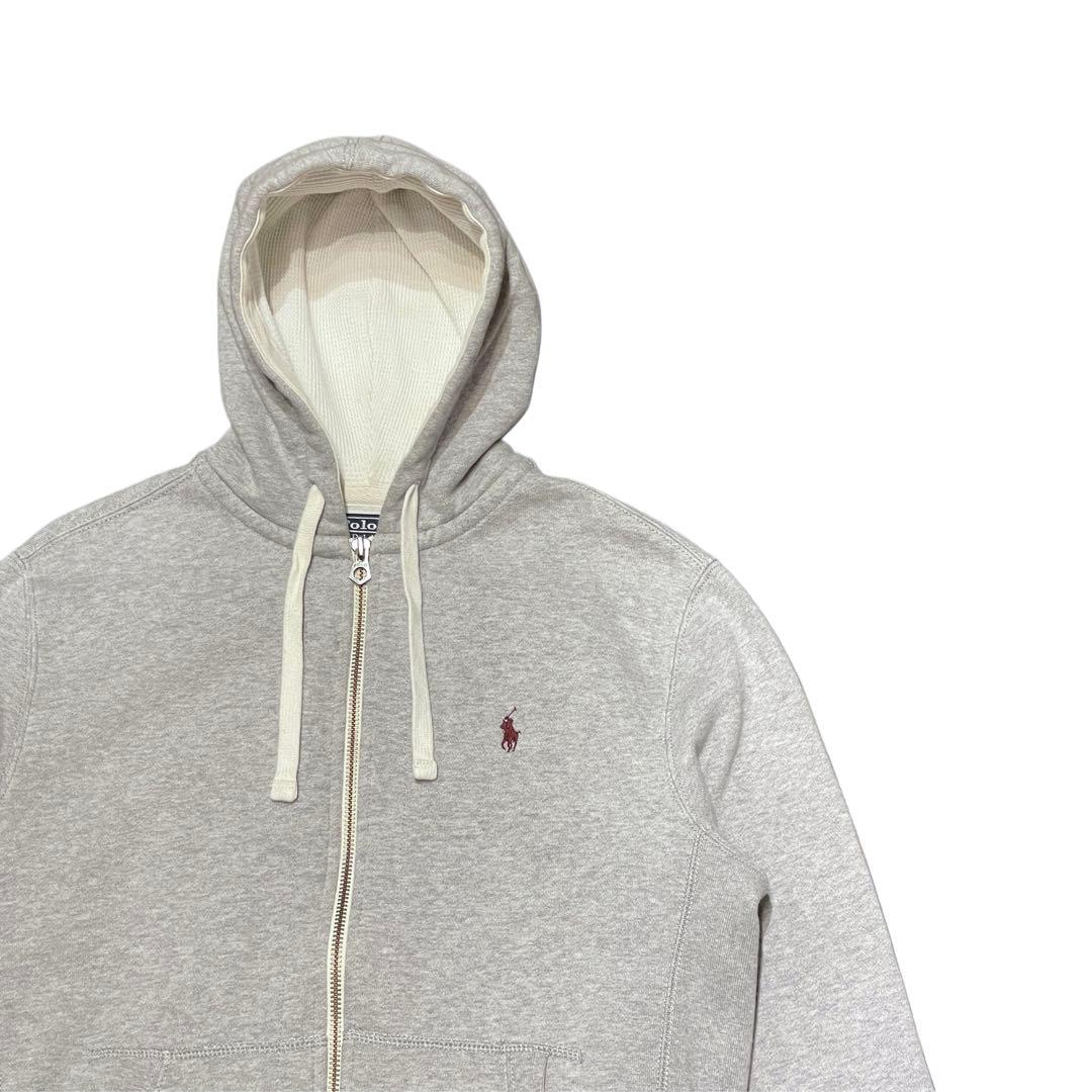 【M】90s ポロ・ラルフローレン スウェット ジップ パーカー フーディー