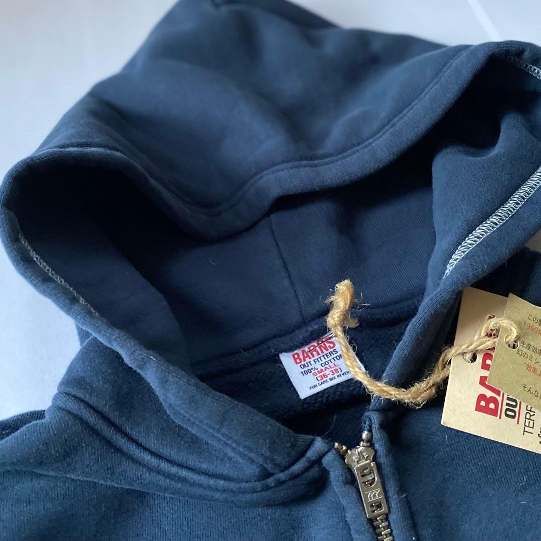【新品】BARNS バーンズ 日本製 union made ジップフードパーカー