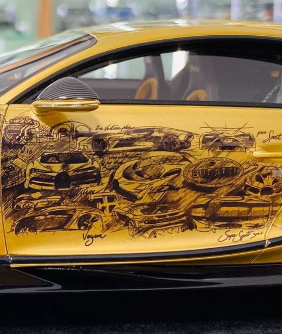 入手困難 HH モデル 1/18 ブガッティ シロン ゴールデンエラ ミニカー