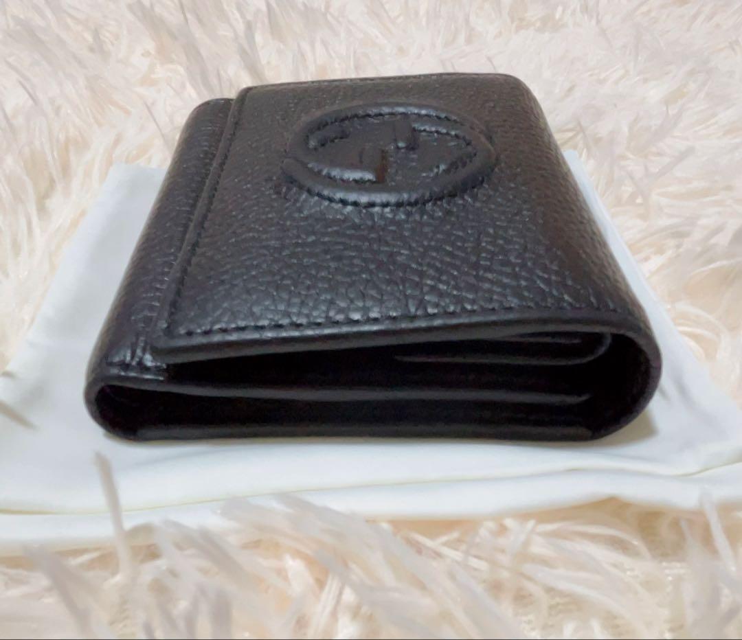 ［未使用・半額・付属品完備］ GUCCI SOHO 3つ折り財布 GGロゴ