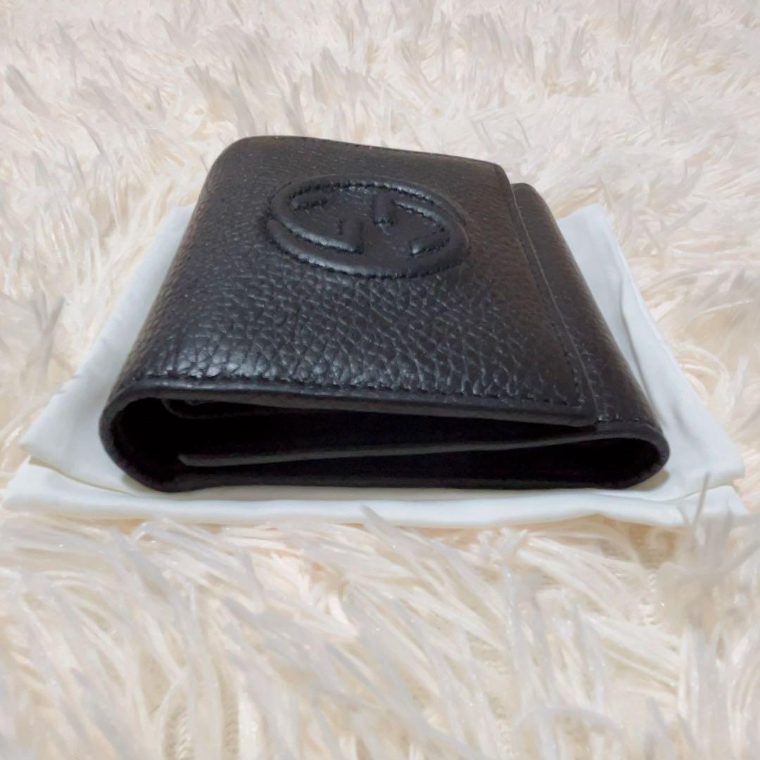 ［未使用・半額・付属品完備］ GUCCI SOHO 3つ折り財布 GGロゴ