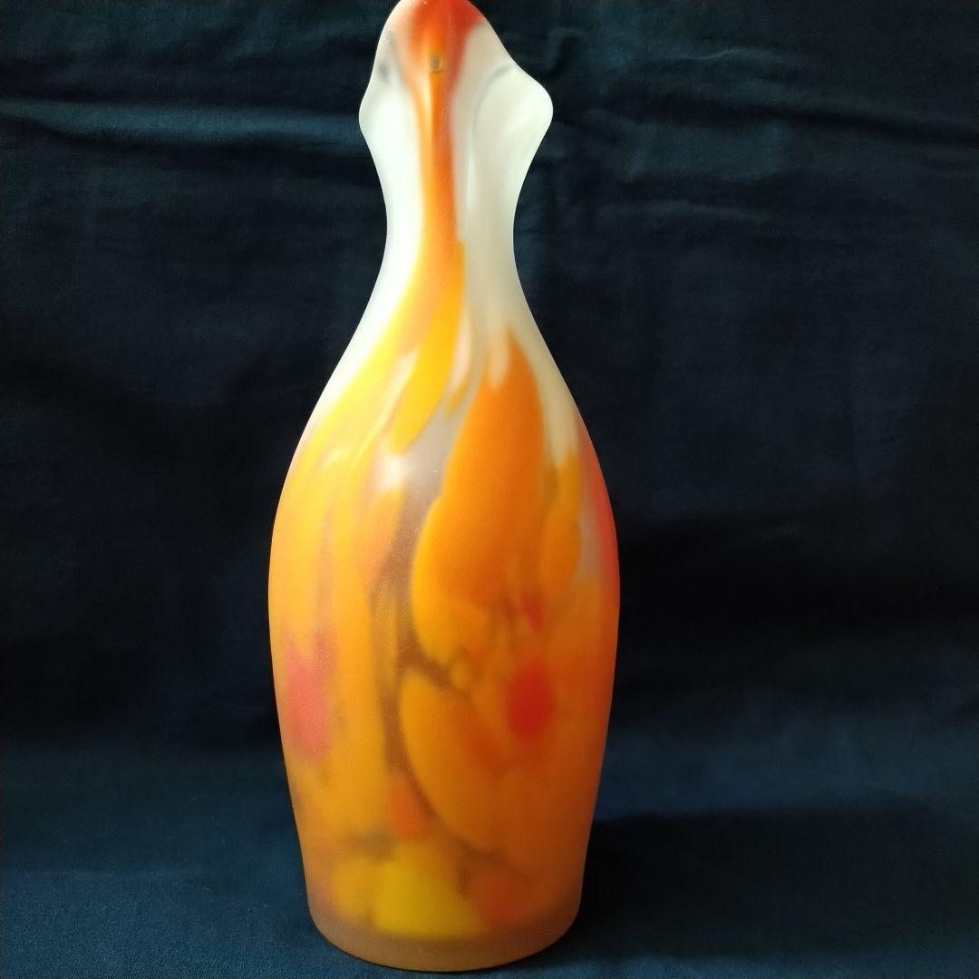 ✤文化勲章受章作家・藤田喬平作✤手吹『金彩花瓶』＊共箱入り