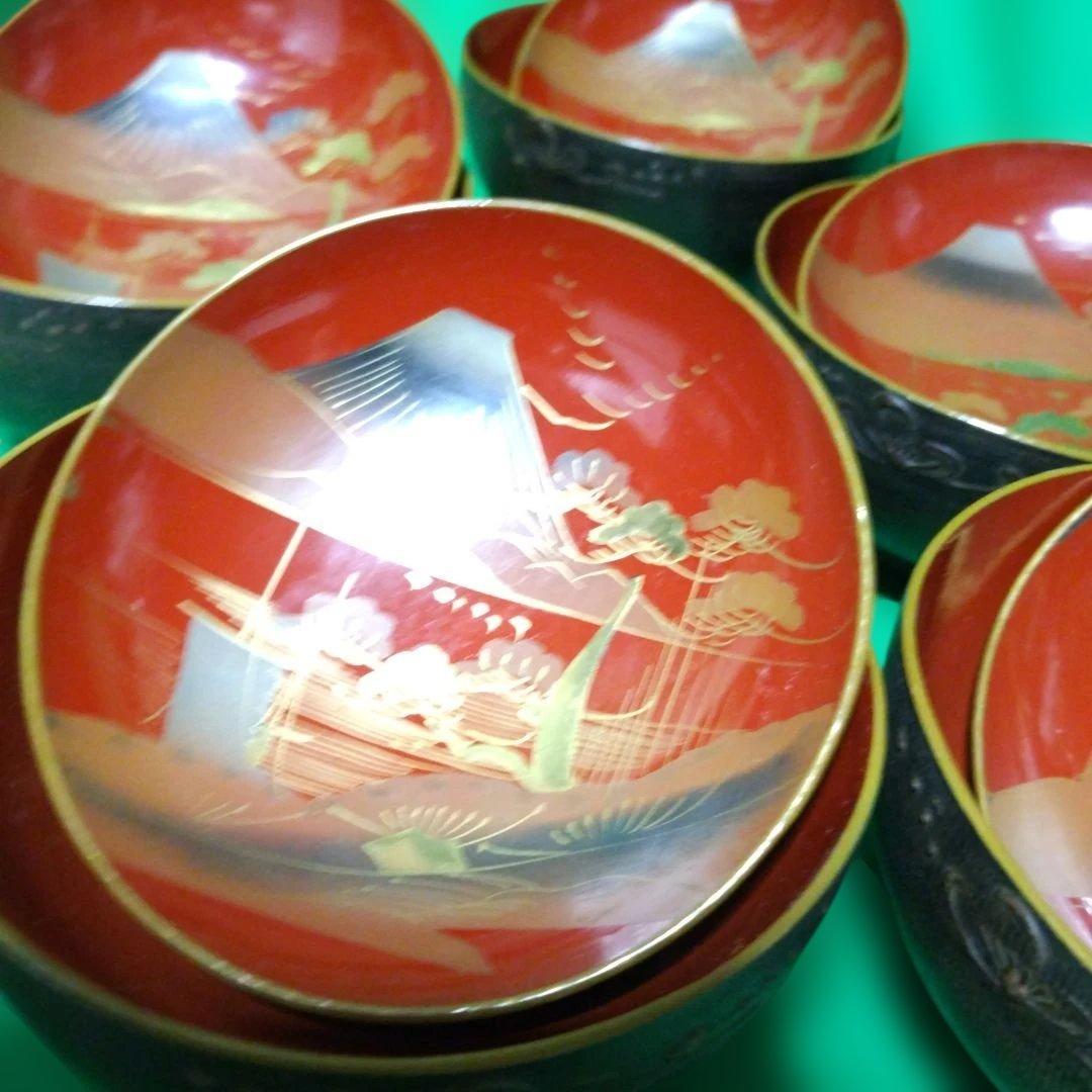 輪島塗 鉄錆塗 天然木椀 5客 - メルカリ