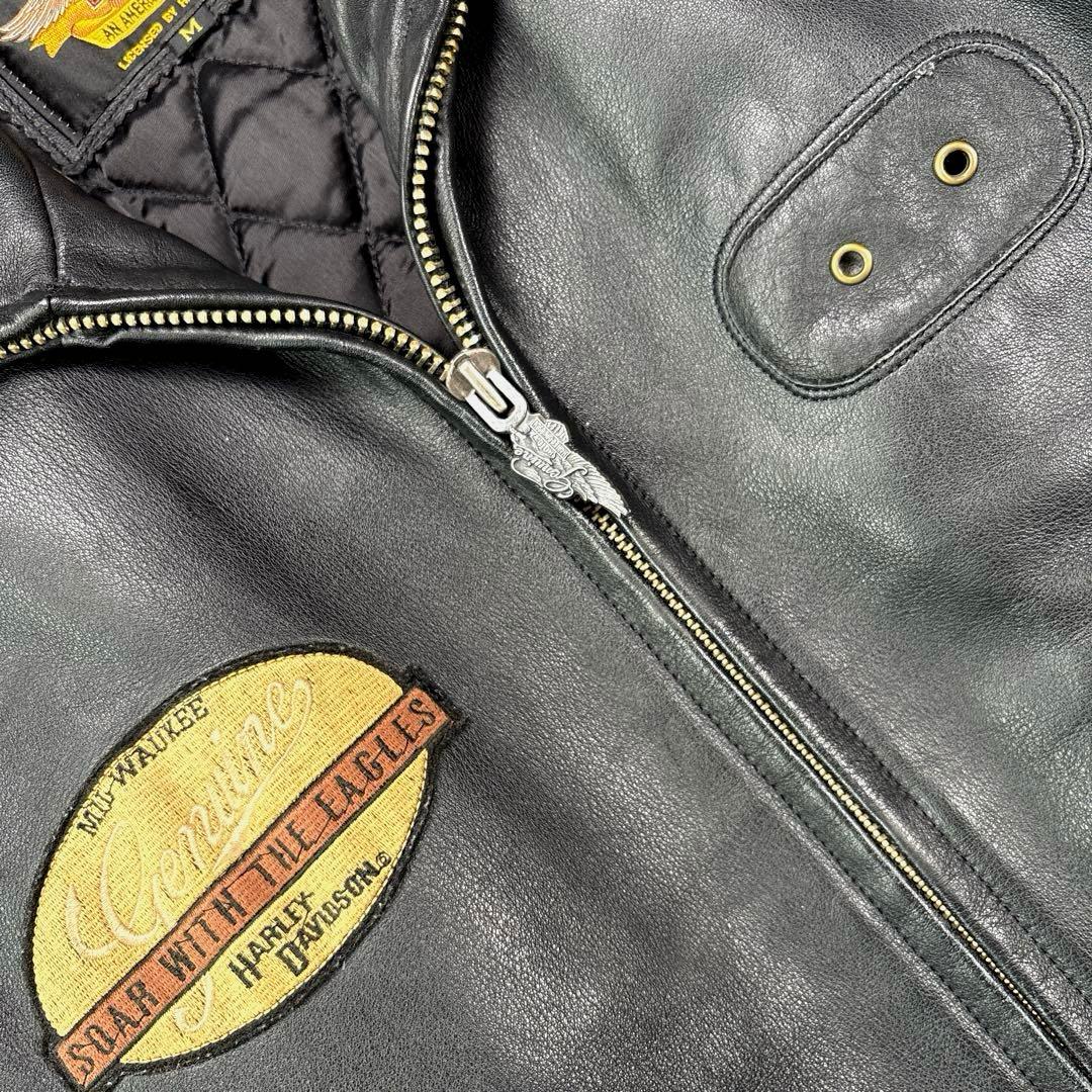 ハーレーダビットソン レザージャケット シングル ライダース ワッペン