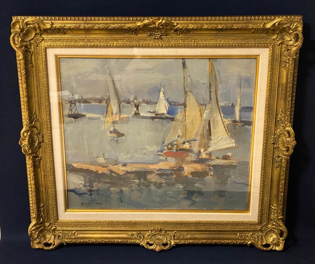 F10号油彩画微風