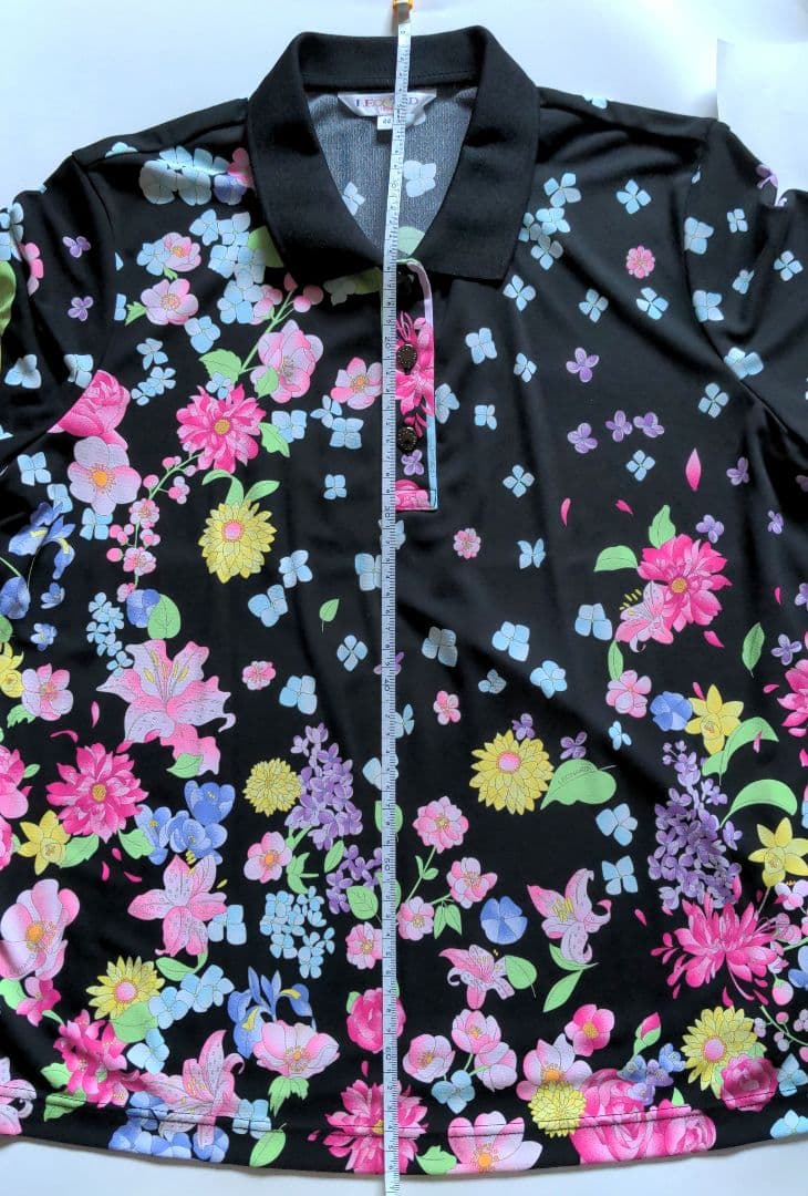 美品　LEONARD フラワープリント ポロシャツ サイズ44