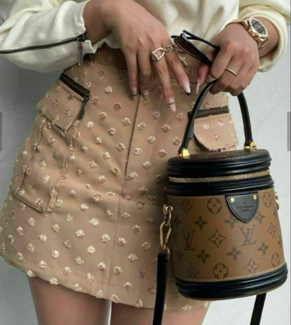 完売品シェリエshellerドットカーゴキュロットスコート★Sサイズ　ベージュ