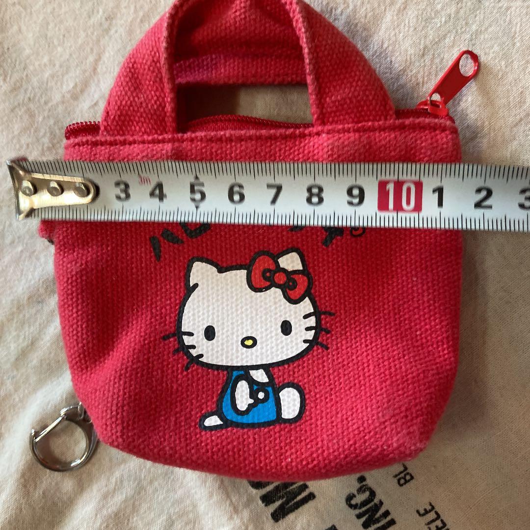 メルカリ便　キティ　キーホルダー　バッグポーチ　赤　使用感　昭和　平成　レトロ