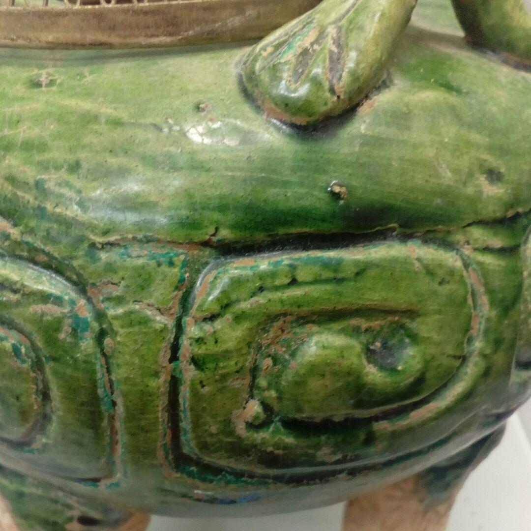 時代古玩中国朝鮮緑釉美術獣羊形時代景色アンティーク美品香炉当時物コレクション