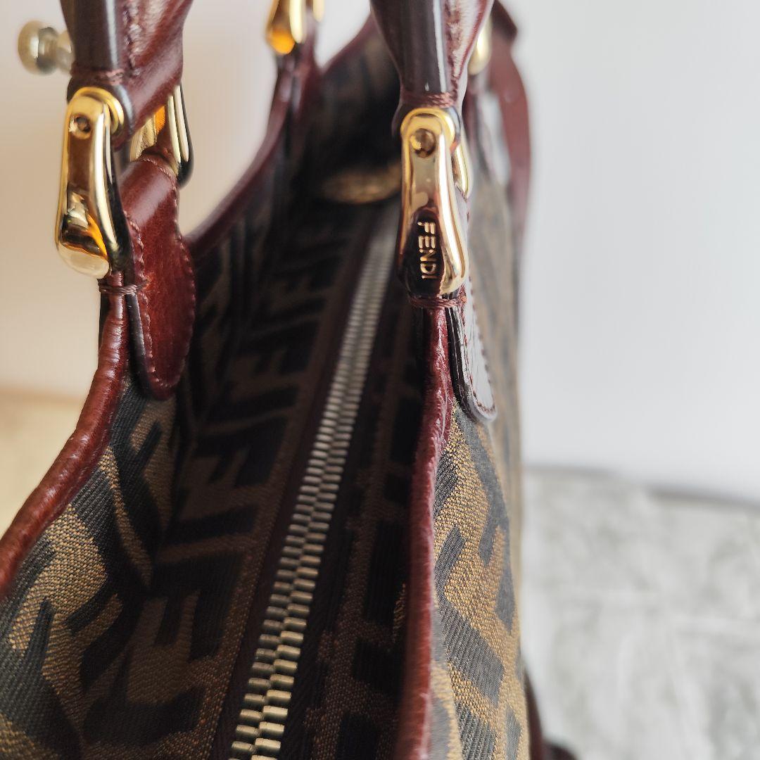 FENDI フェンディ ズッカ柄 2WAY バッグ シリアルカード付き 正規品