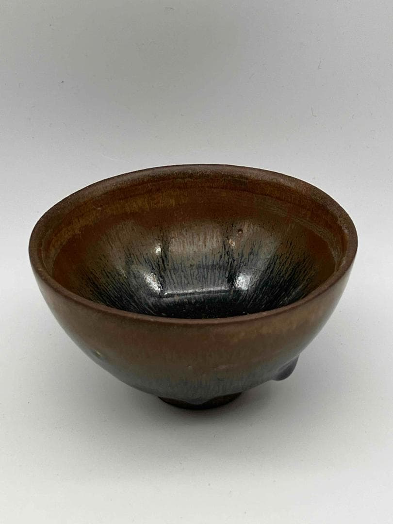 南宋時代　禾目天目茶碗　建窯茶盞 【旧家蔵出し】 希少貴重 唐物(F-93) 南宋時代 禾目天目茶碗 建窯茶盞 【旧家蔵出し】 希少貴重 唐物(F-93