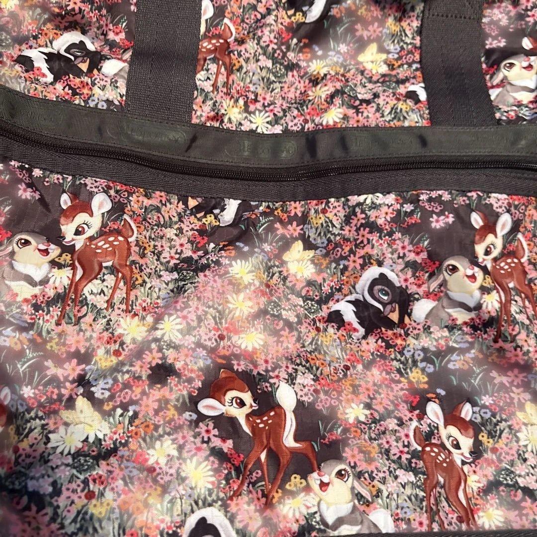 LeSportsac. バンビ柄 ボストンバッグ 約縦37x横50xマチ23