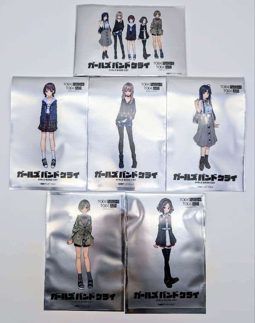 ガールズバンドクライ タワーレコード購入特典クリアカード 6枚 トゲナシトゲアリ